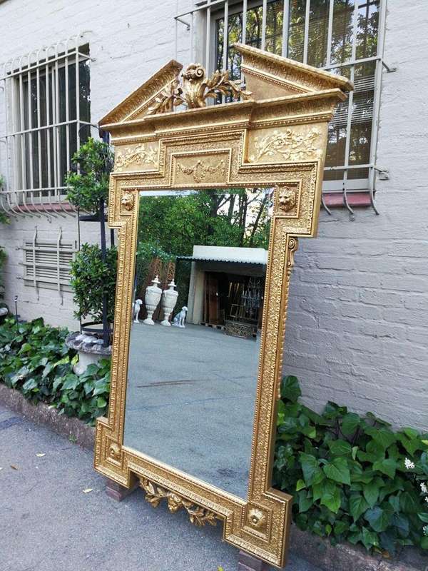 A Massive 20th Century French Gilt Bevelled Mirror