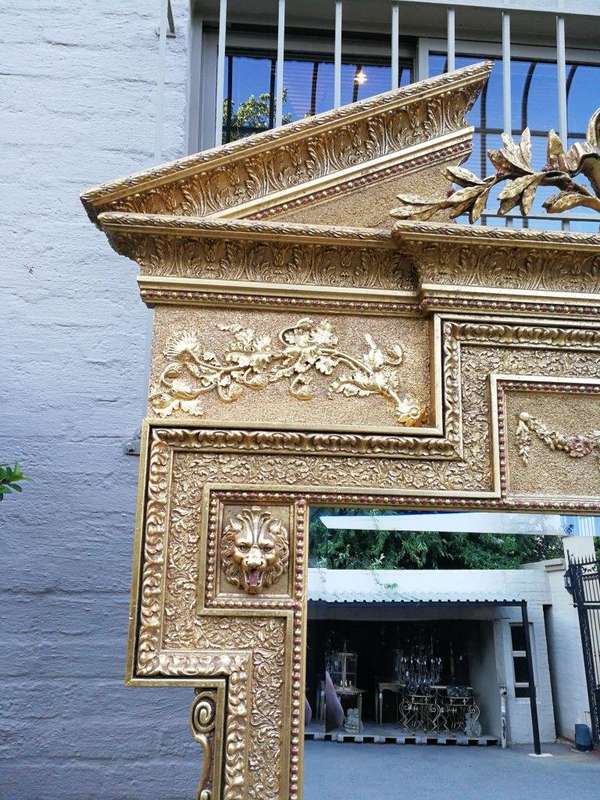 A Massive 20th Century French Gilt Bevelled Mirror