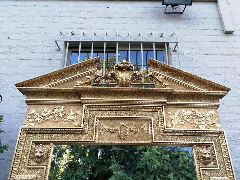 A Massive 20th Century French Gilt Bevelled Mirror
