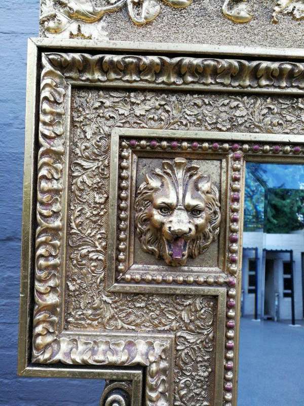 A Massive 20th Century French Gilt Bevelled Mirror