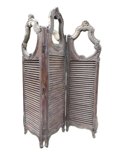 A Rococo Style Three Panel Screen With Mirrors