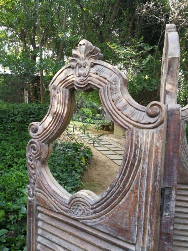 A Rococo Style Three Panel Screen With Mirrors