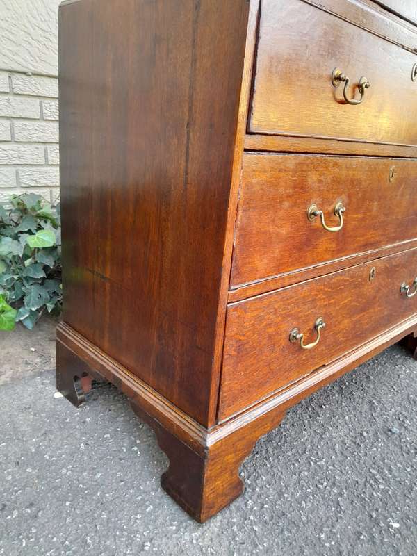 An 18th Century Oak Chest on Chest