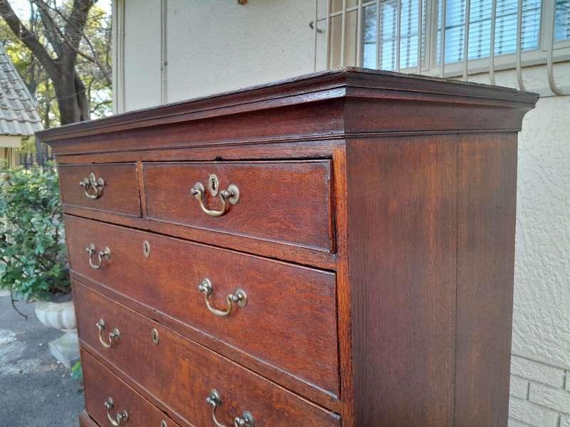 An 18th Century Oak Chest on Chest