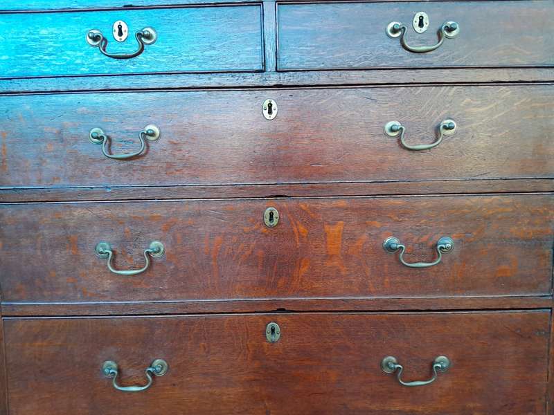 An 18th Century Oak Chest on Chest