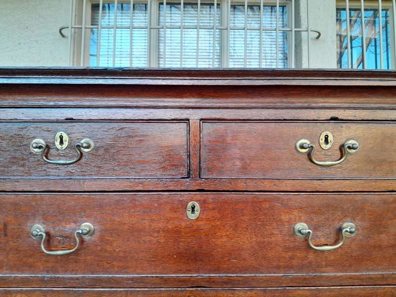 An 18th Century Oak Chest on Chest