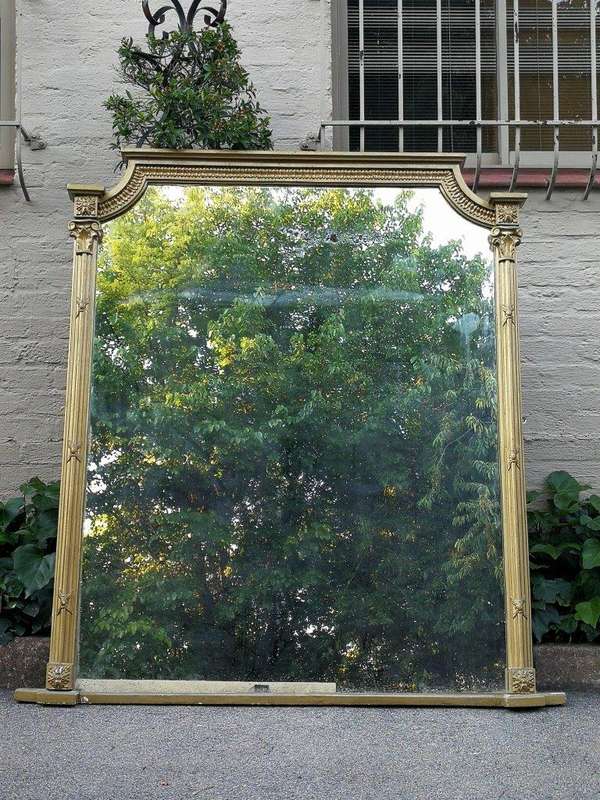 A Large Victorian Circa 1850 Gilt Framed Mirror