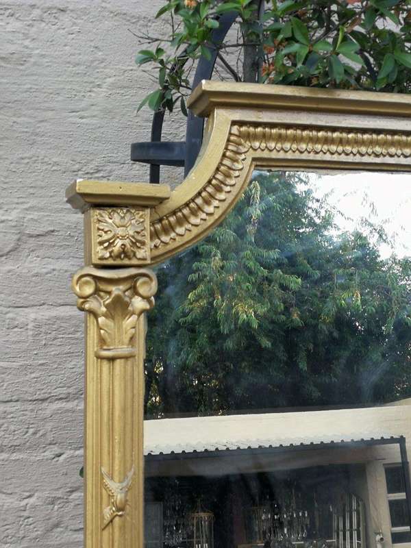 A Large Victorian Circa 1850 Gilt Framed Mirror