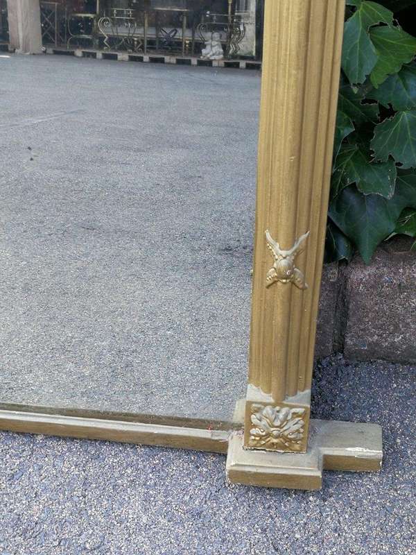 A Large Victorian Circa 1850 Gilt Framed Mirror