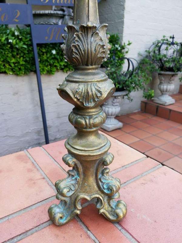 A Pair of Gilded Candle Holders