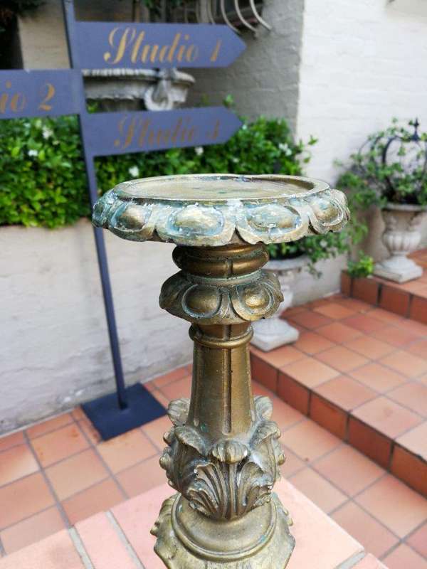 A Pair of Gilded Candle Holders