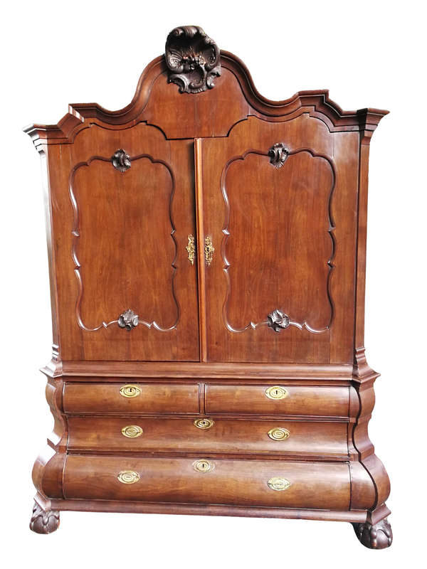 A Rare  Late 18th Century Dutch Walnut Armoire