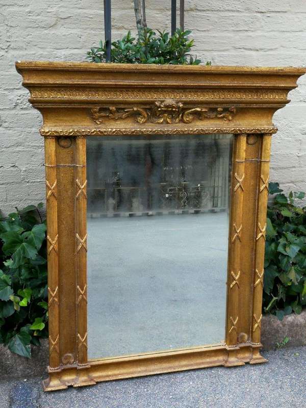 A Regency Gilt And Wood Bevelled Mirror