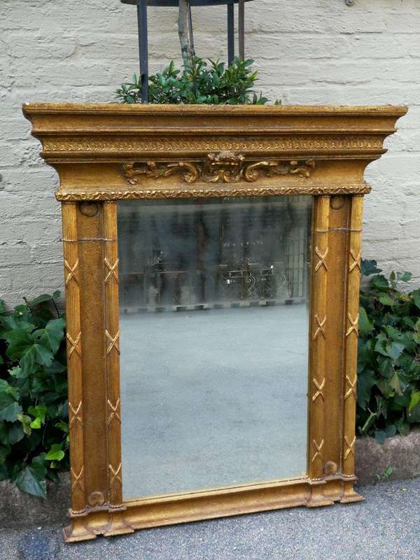 A Regency Gilt And Wood Bevelled Mirror