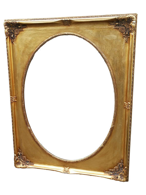 A 19th Century Style Wooden Gilt Painted Mirror