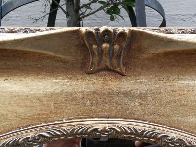 A 19th Century Style Wooden Gilt Painted Mirror