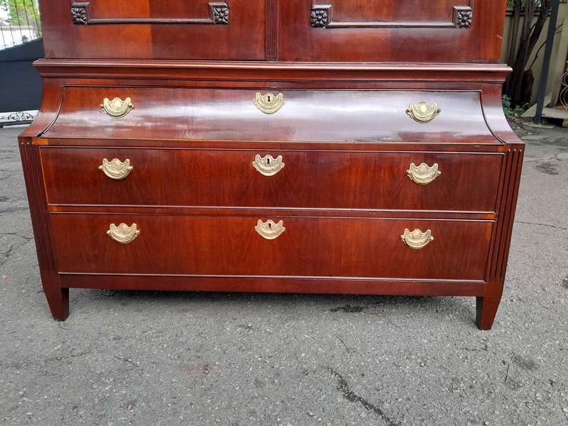 A Louis XVl Circa 1790 Mahogany Armoire, With Original Brass Mounts