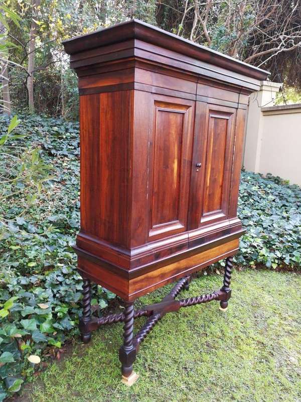 A19th Century-style Cape Blackwood Drinks Cabinet, Circa 20th Century