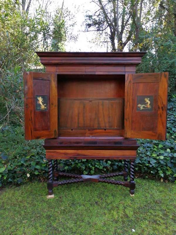 A19th Century-style Cape Blackwood Drinks Cabinet, Circa 20th Century