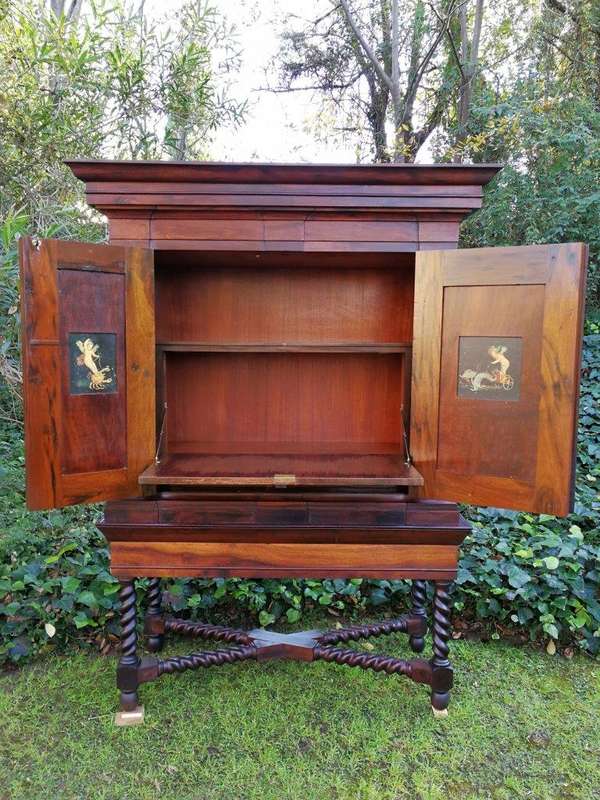 A19th Century-style Cape Blackwood Drinks Cabinet, Circa 20th Century