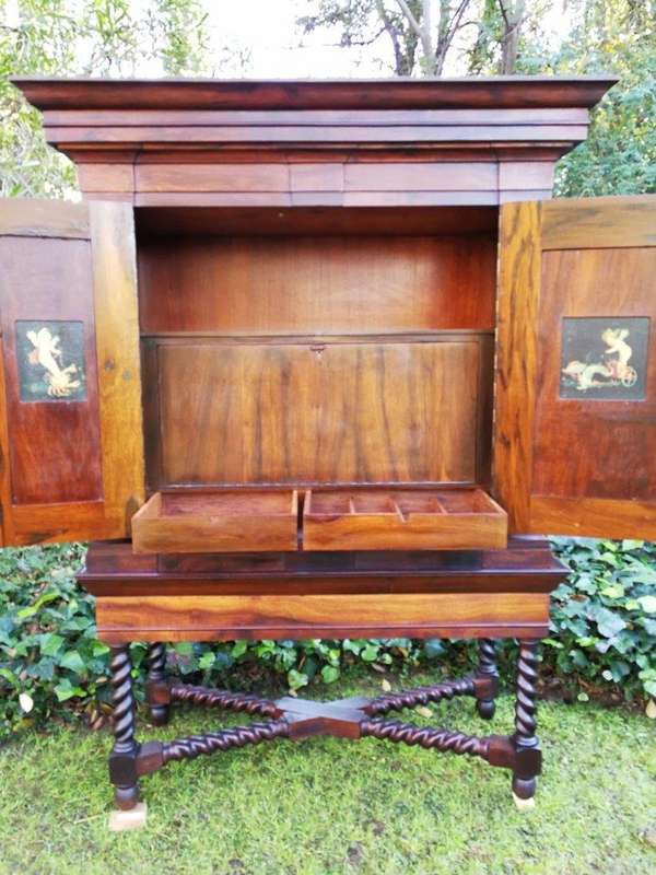 A19th Century-style Cape Blackwood Drinks Cabinet, Circa 20th Century