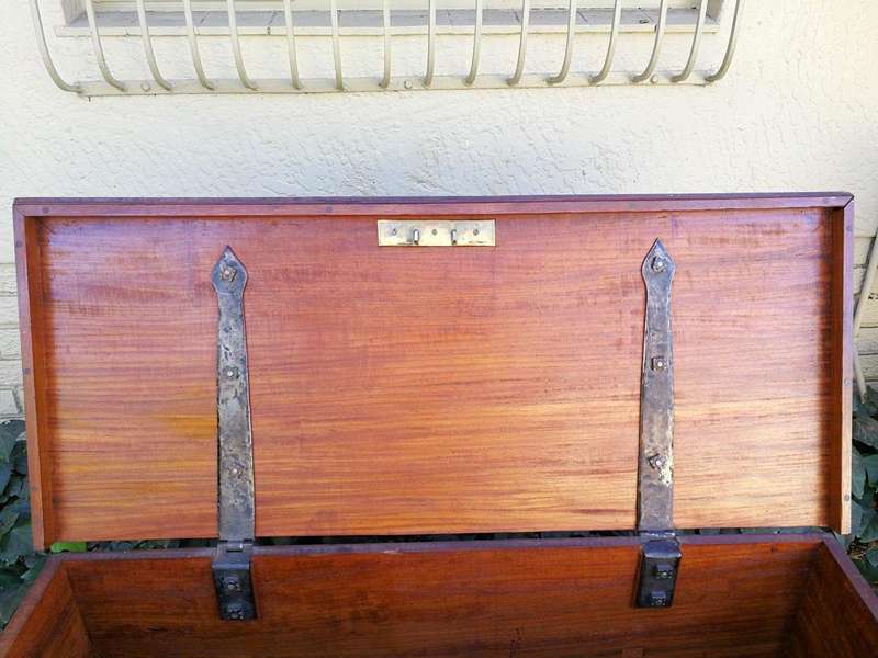 A 19th Century Dutch Colonial Batavian Brass-bound Teak Chest, With Original Lock Plate and Key. ...