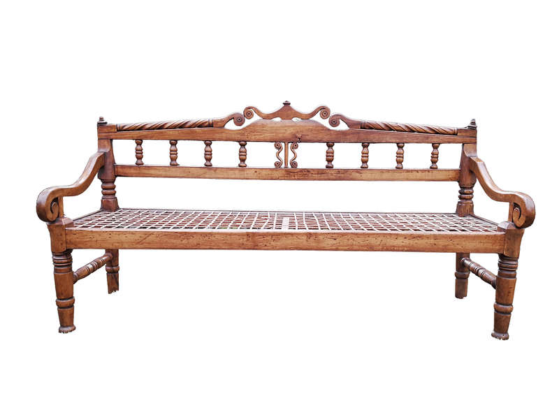 A Late 18th/early 19th Century Cape Yellowwood Riempie Bench