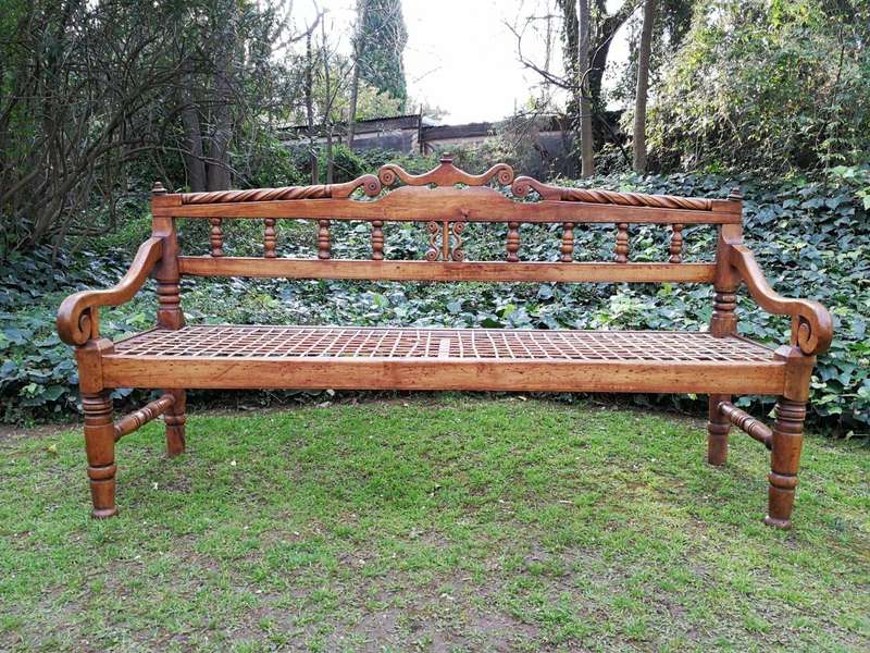 A Late 18th/early 19th Century Cape Yellowwood Riempie Bench