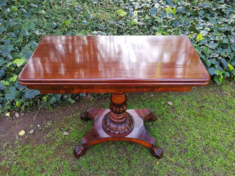 A Victorian Mahogany Folding Tea Table