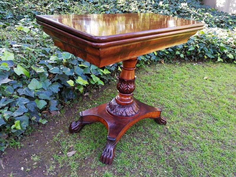 A Victorian Mahogany Folding Tea Table