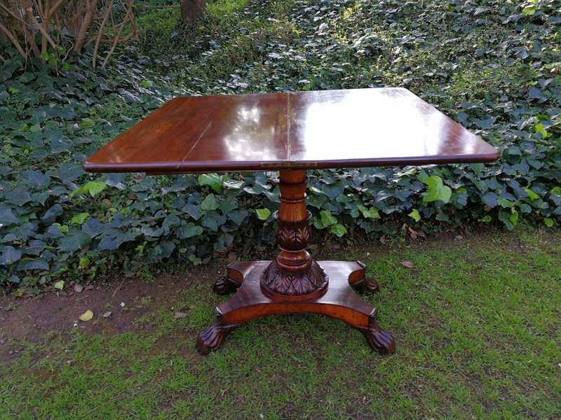 A Victorian Mahogany Folding Tea Table