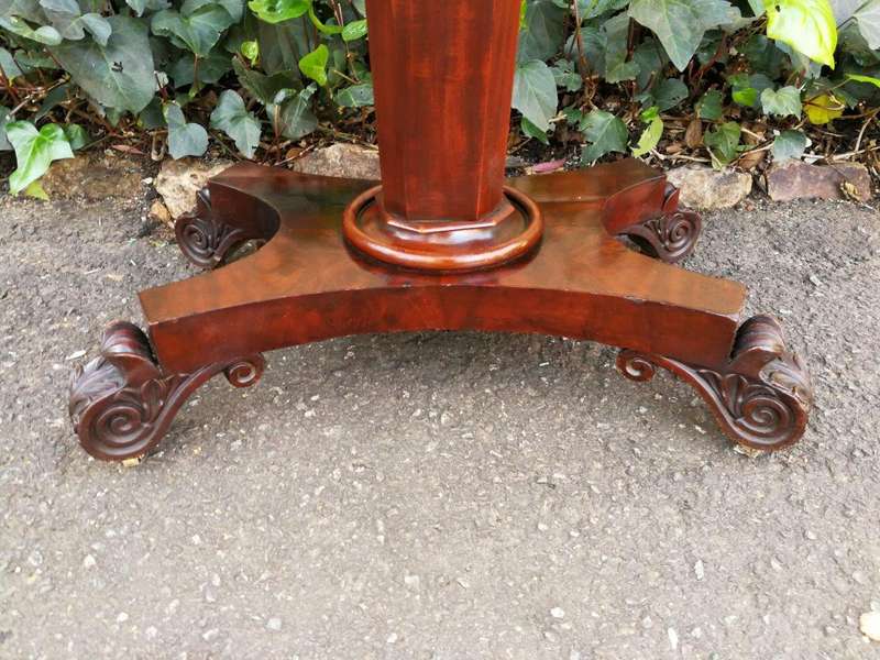 A Victorian Mahogany Folding Card Table on Castors