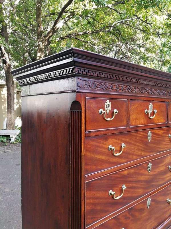 An Antique George III Mahogany Tallboy Chest - Provenance Sothebys London