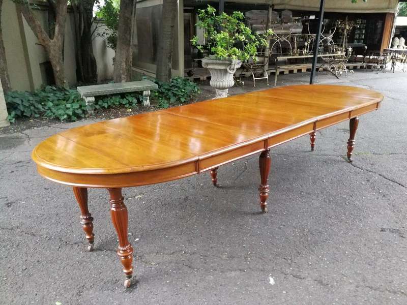 A 19th Century Victorian Style Teak Extending Dining Table