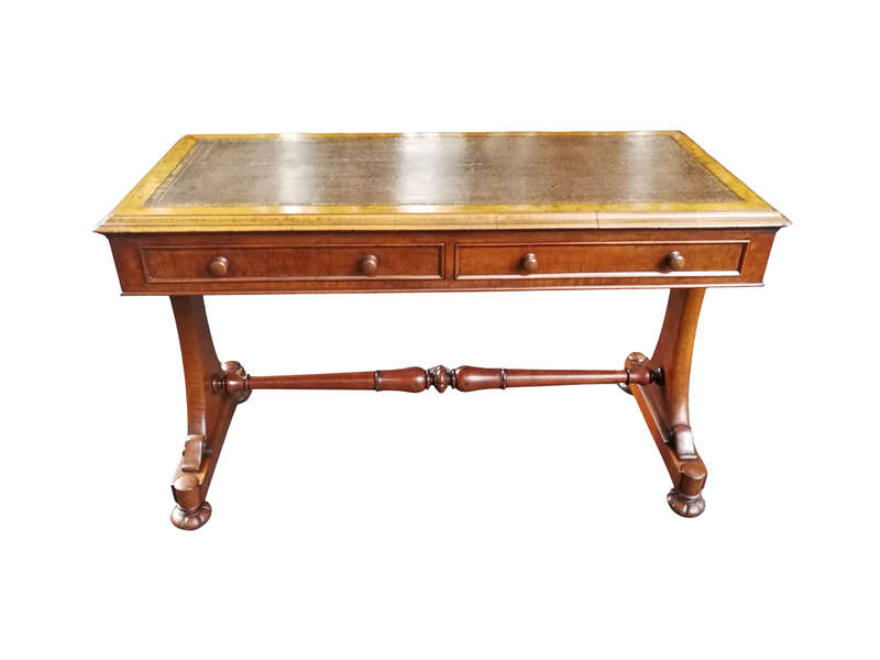 A Late circa 1890 Victorian Mahogany Library Table with BADA Stamp (British Antiques Dealers Asso...