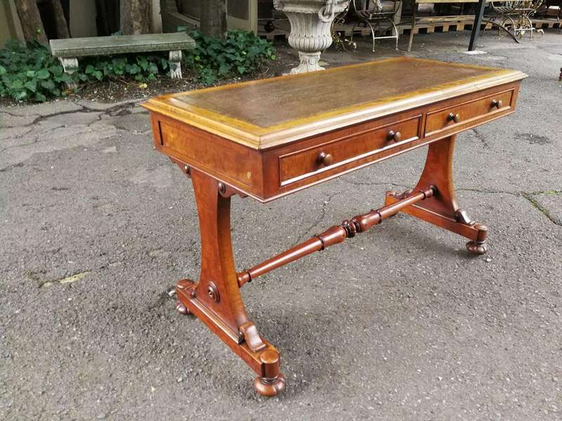 A Late circa 1890 Victorian Mahogany Library Table with BADA Stamp (British Antiques Dealers Asso...