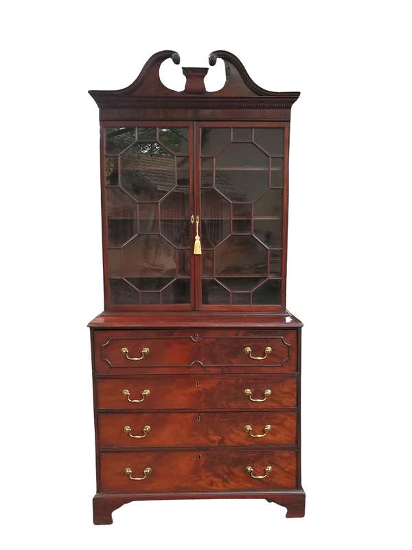 George III Mahogany Secretaire Cabinet Circa 1800