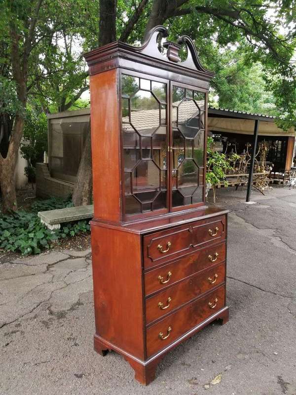 George III Mahogany Secretaire Cabinet Circa 1800