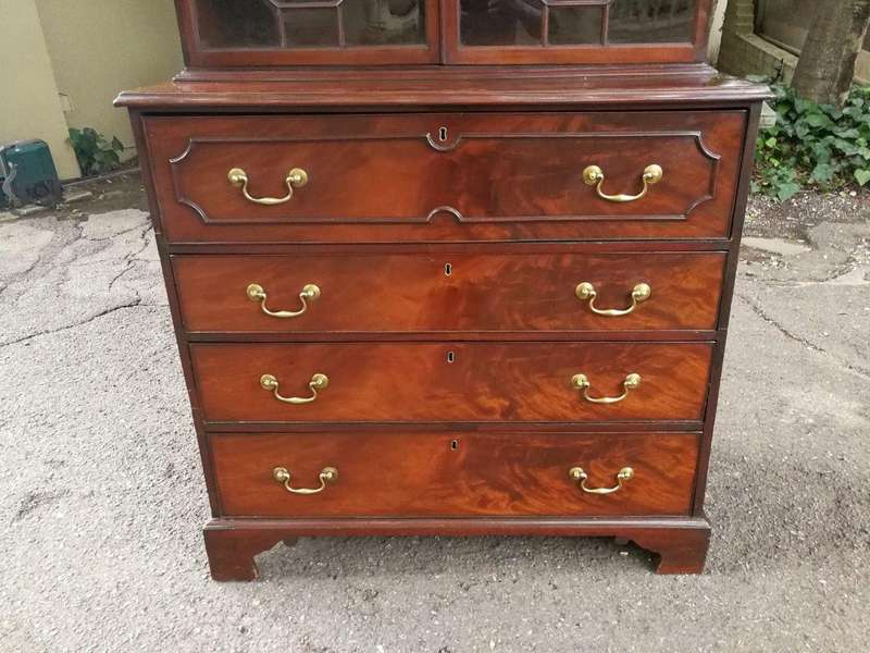 George III Mahogany Secretaire Cabinet Circa 1800