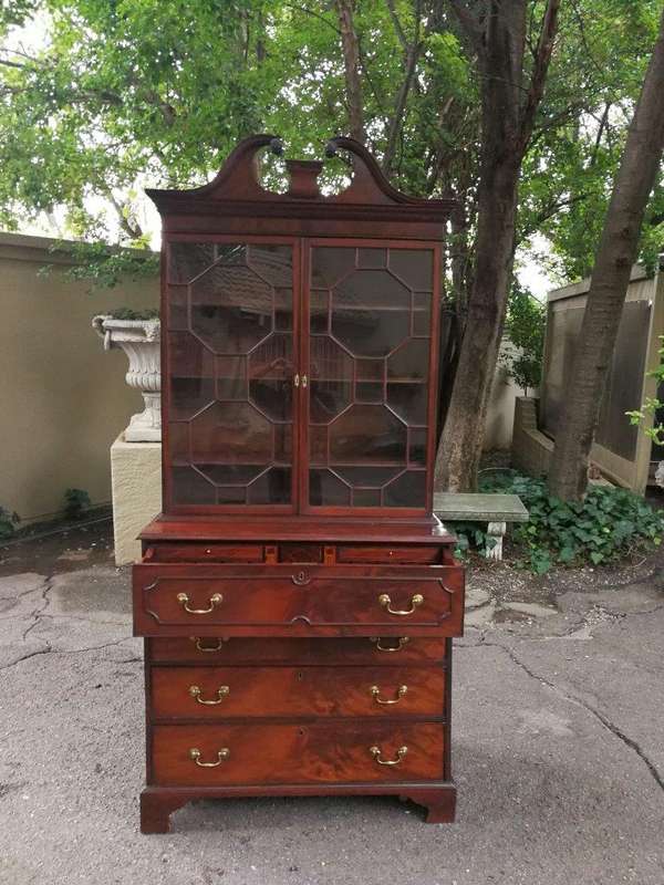 George III Mahogany Secretaire Cabinet Circa 1800