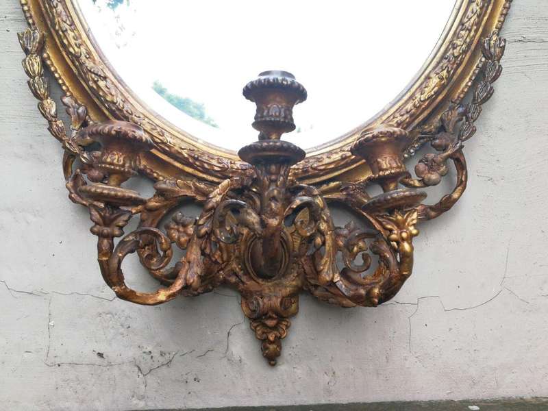 A 19th Century French Bevelled Gilt Wood Mirror