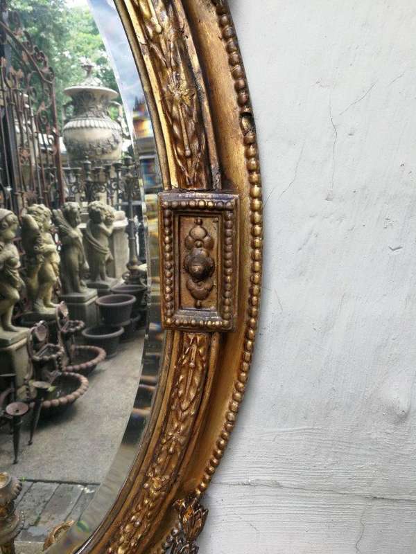 A 19th Century French Bevelled Gilt Wood Mirror