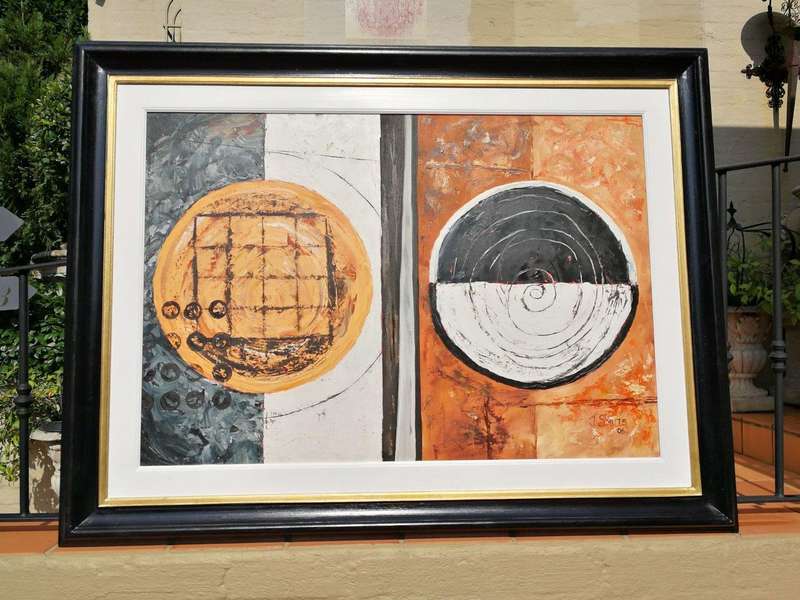 An Abstract Circles Signed and Dated '06, J Smuts (SA -)