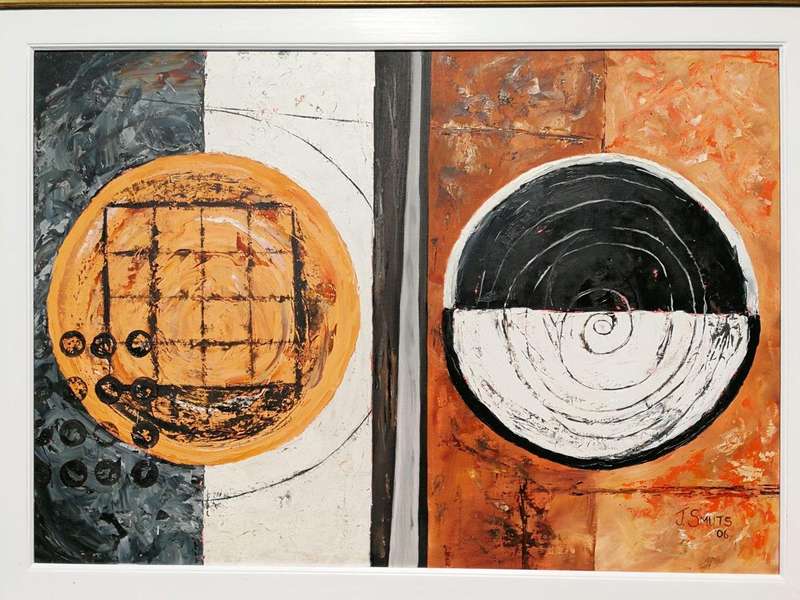 An Abstract Circles Signed and Dated '06, J Smuts (SA -)