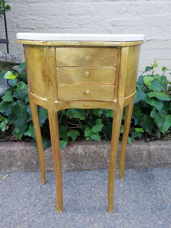 A Pair of French Style Hand-Gilded Wooden Pedestals