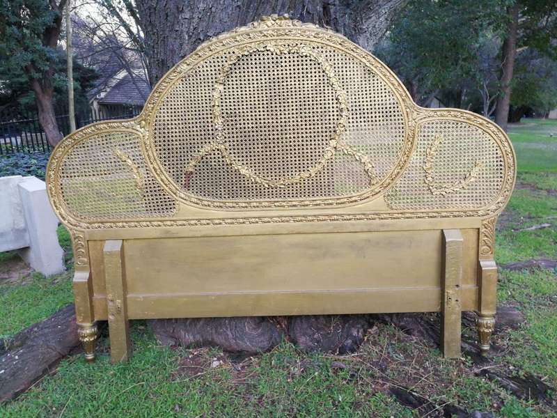 A French Style Carved And Gilded King Size Headboard