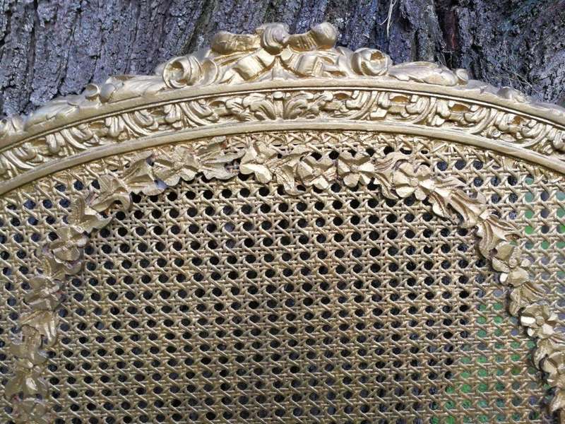 A French Style Carved And Gilded King Size Headboard
