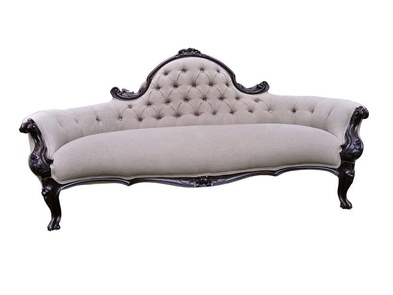 An Antique Victorian Mahogany Settee