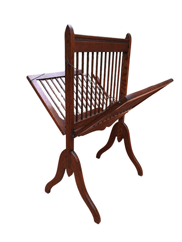 An Oak Wood Folio Stand (Used For Large Books, Maps, Art Or Documents)