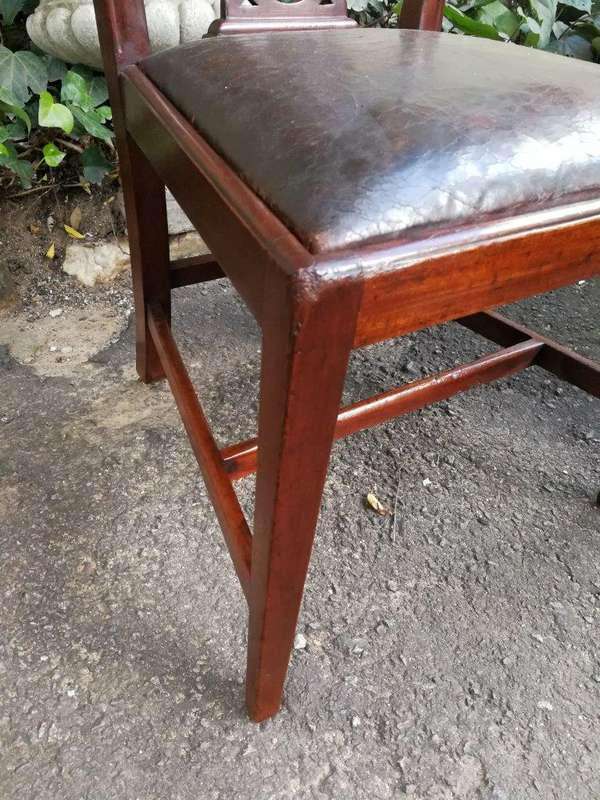 An English Set Of Six Early 20th Century (Circa 1924) Mahogany Chippendale Style Chairs
